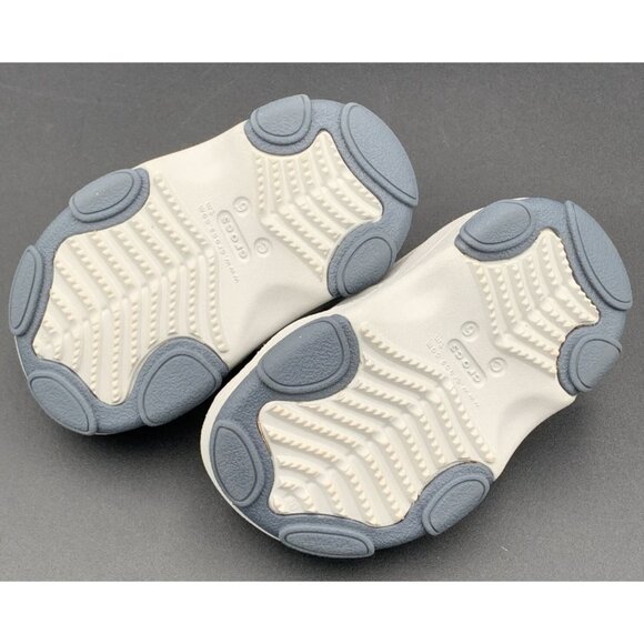 Crocs Shoes Toddler Kids All Terrain Fisherman C6 Atmosphere Gray & Blue Strap - Picture 5 of 7